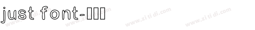 just font字体转换